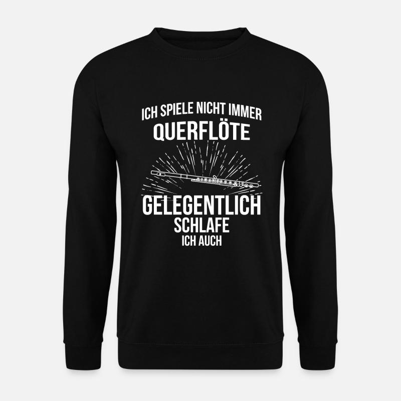 Querflöte Querflötenspieler Querflötist - Unisex Pullover - Schwarz