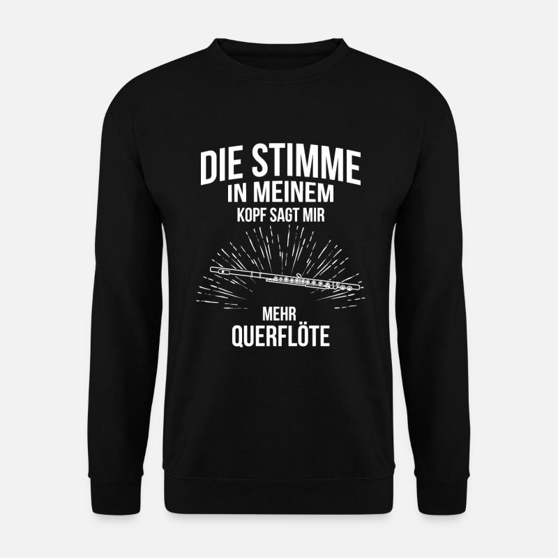 Querflöte Querflötenspieler Querflötist - Unisex Pullover - Schwarz
