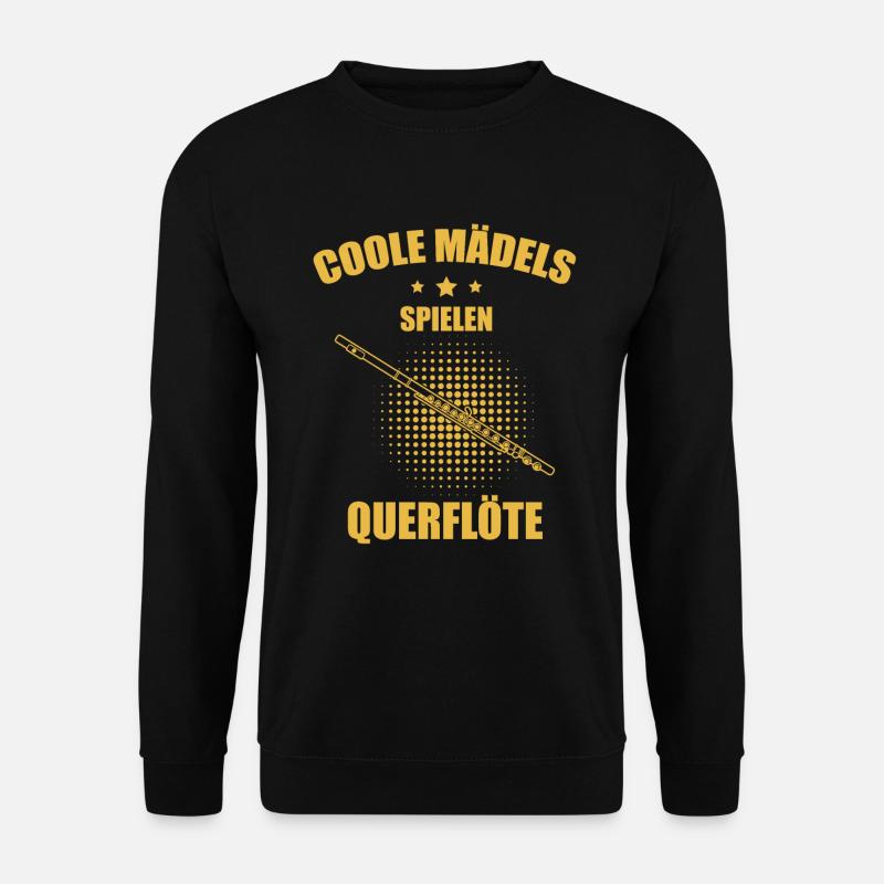 Querflöte Querflötenspieler Querflötist - Unisex Pullover - Schwarz