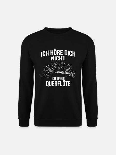 Querflöte Querflötenspieler Querflötist - Unisex Pullover - Schwarz