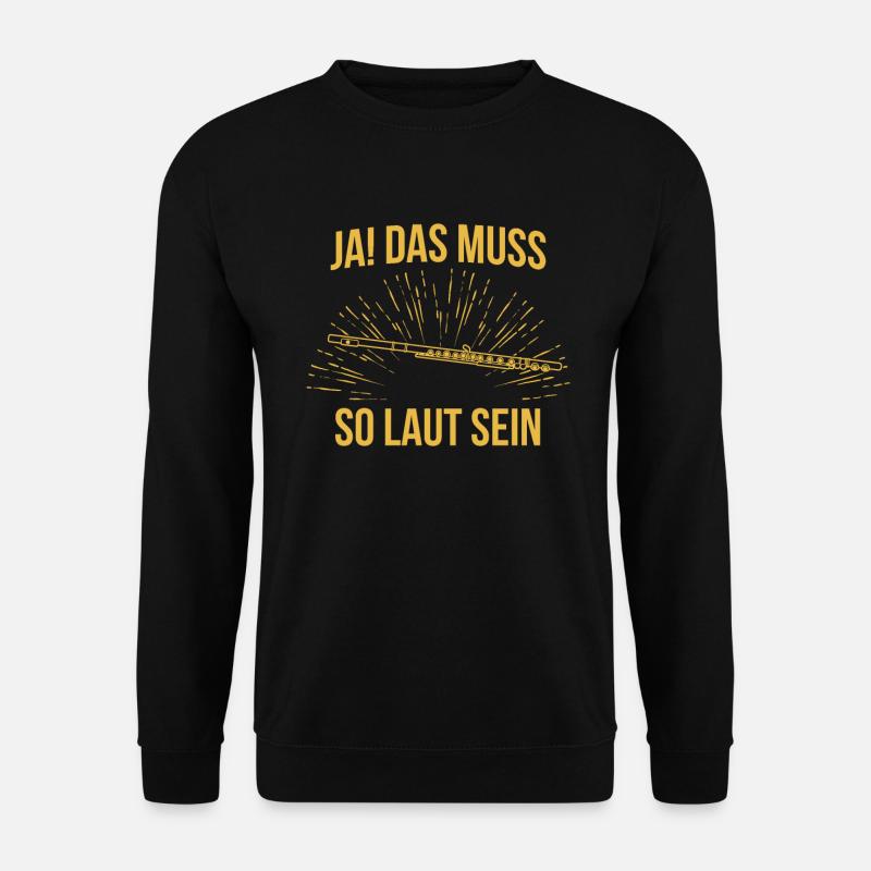 Querflöte Querflötenspieler Querflötist - Unisex Pullover - Schwarz