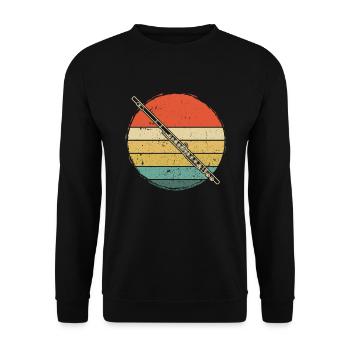 Flute Flute player Flutist - Unisex Sweatshirt - black - Front - Alina (178cm) & Michal (187cm)