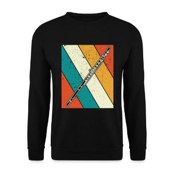Flute Flute player Flutist - Unisex Sweatshirt - black - Front - Alina (178cm) & Michal (187cm)
