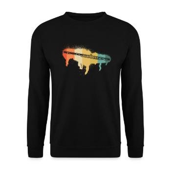 Flute Flute player Flutist - Unisex Sweatshirt - black - Front - Alina (178cm) & Michal (187cm)