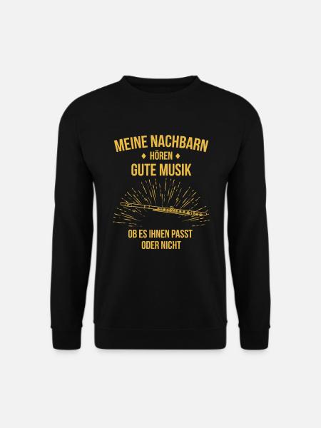 Querflöte Querflötenspieler Querflötist - Unisex Pullover - Schwarz