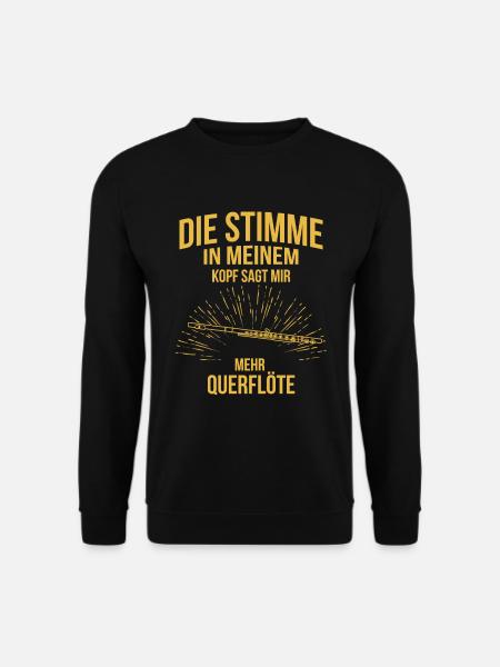 Querflöte Querflötenspieler Querflötist - Unisex Pullover - Schwarz