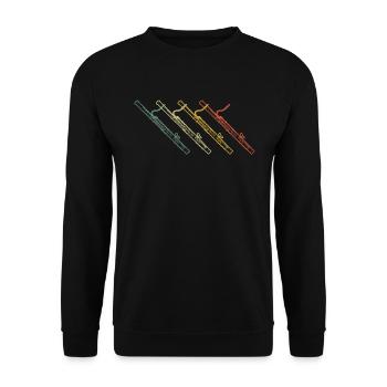Bassoon Bassoon Bassoon Player Bassoonist - Unisex Sweatshirt - black - Front - Alina (178cm) & Michal (187cm)