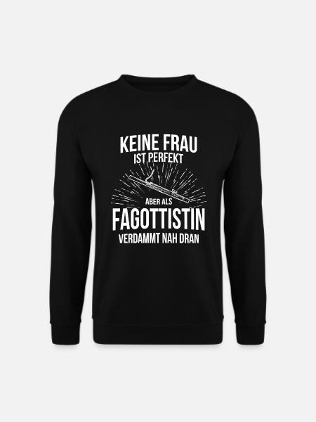 Fagott Fagottspieler Fagottist - Unisex Pullover - Schwarz