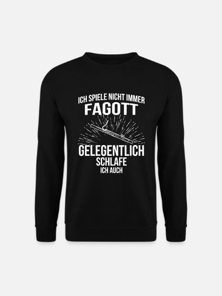 Fagott Fagottspieler Fagottist - Unisex Pullover - Schwarz