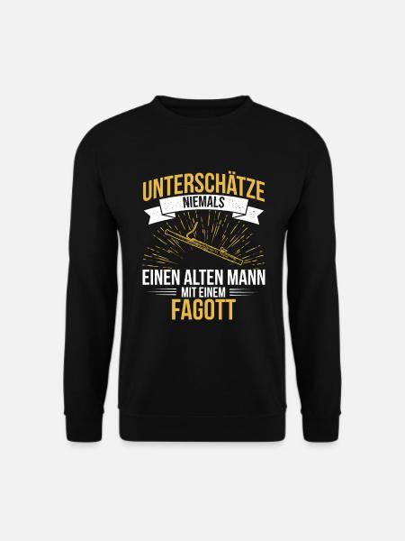 Fagott Fagottspieler Fagottist - Unisex Pullover - Schwarz