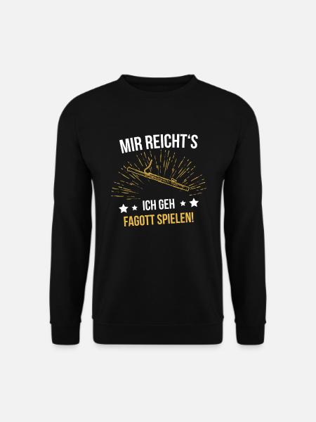 Fagott Fagottspieler Fagottist - Unisex Pullover - Schwarz