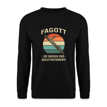 Bassoon Bassoon Bassoon Player Bassoonist - Unisex Sweatshirt - black - Front - Alina (178cm) & Michal (187cm)