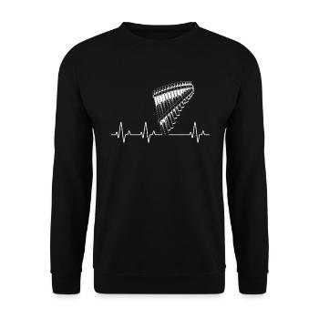 Panflute Panflute player Panflutist - Unisex Sweatshirt - black - Front - Alina (178cm) & Michal (187cm)