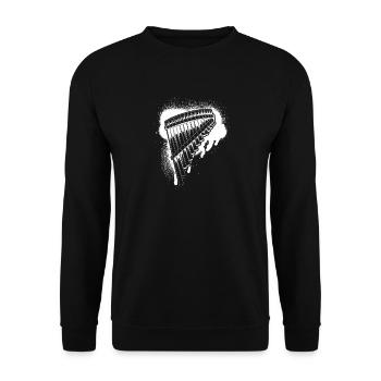 Panflute Panflute player Panflutist - Unisex Sweatshirt - black - Front - Alina (178cm) & Michal (187cm)