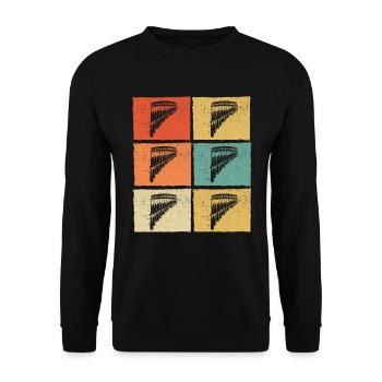 Panflute Panflute player Panflutist - Unisex Sweatshirt - black - Front - Alina (178cm) & Michal (187cm)