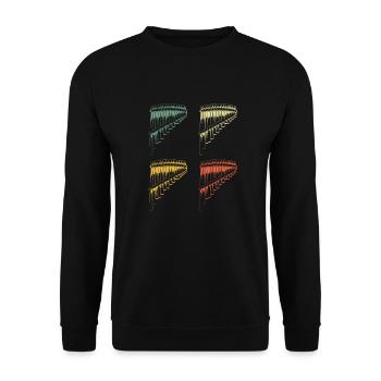 Panflute Panflute player Panflutist - Unisex Sweatshirt - black - Front - Alina (178cm) & Michal (187cm)