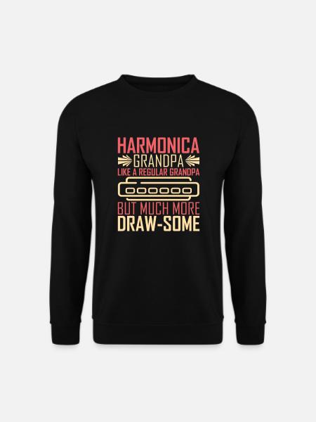Harmoniciste Grand-père harmoniciste - Sweat-shirt Unisexe - noir