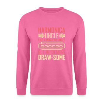 Harmonica harmonica player Uncle - Unisex Sweatshirt - pink - Front
