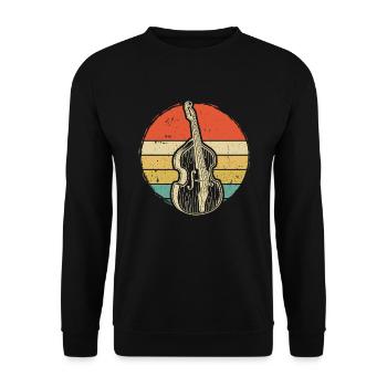 Double bass Double bass player Double bass player - Unisex Sweatshirt - black - Front - Alina (178cm) & Michal (187cm)