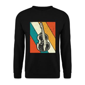 Double bass Double bass player Double bass player - Unisex Sweatshirt - black - Front - Alina (178cm) & Michal (187cm)