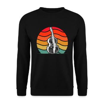 Double bass Double bass player Double bass player - Unisex Sweatshirt - black - Front - Alina (178cm) & Michal (187cm)