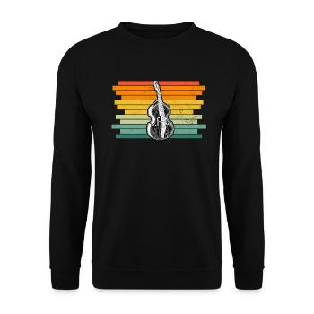 Double bass Double bass player Double bass player - Unisex Sweatshirt - black - Front - Alina (178cm) & Michal (187cm)