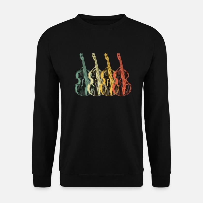 Kontrabass Kontrabassspieler Kontrabassist - Unisex Pullover - Schwarz