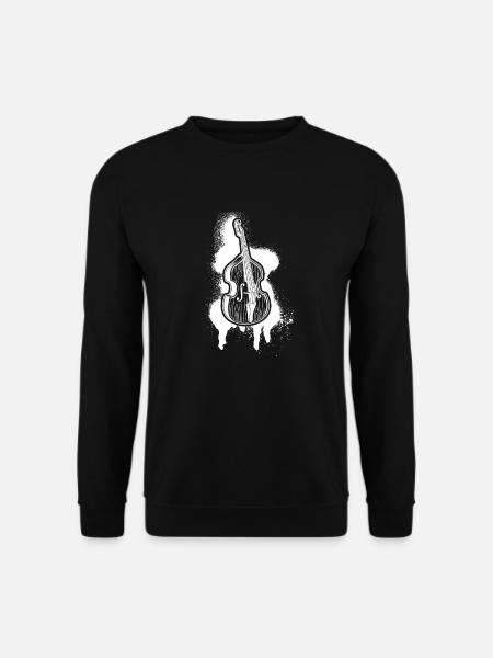 Kontrabass Kontrabassspieler Kontrabassist - Unisex Pullover - Schwarz