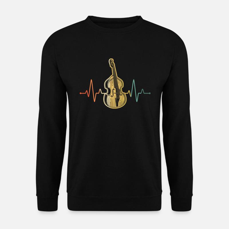 Kontrabass Kontrabassspieler Kontrabassist - Unisex Pullover - Schwarz