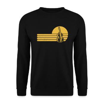 Double bass Double bass player Double bass player - Unisex Sweatshirt - black - Front - Alina (178cm) & Michal (187cm)