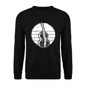 Double bass Double bass player Double bass player - Unisex Sweatshirt - black - Front - Alina (178cm) & Michal (187cm)