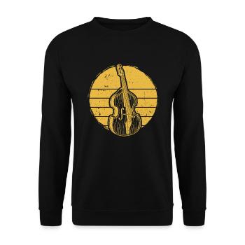 Double bass Double bass player Double bass player - Unisex Sweatshirt - black - Front - Alina (178cm) & Michal (187cm)
