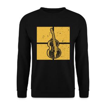 Double bass Double bass player Double bass player - Unisex Sweatshirt - black - Front - Alina (178cm) & Michal (187cm)