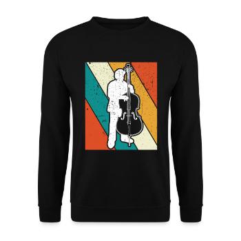 Double bass Double bass player Double bass player - Unisex Sweatshirt - black - Front - Alina (178cm) & Michal (187cm)