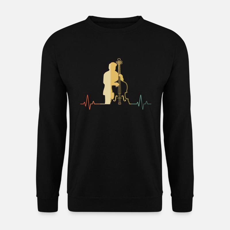Kontrabass Kontrabassspieler Kontrabassist - Unisex Pullover - Schwarz