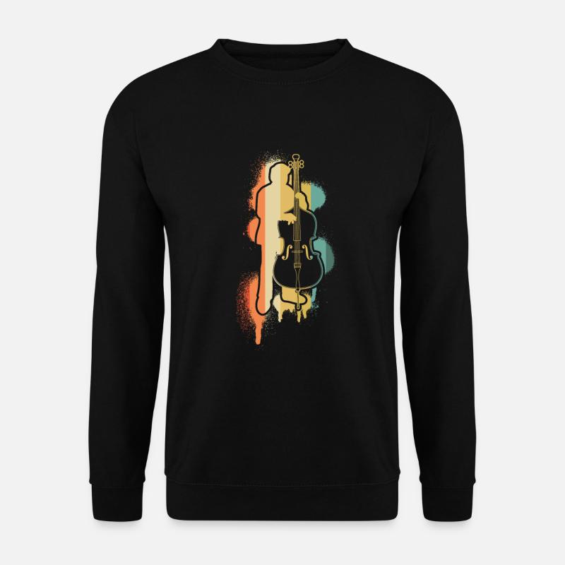 Kontrabass Kontrabassspieler Kontrabassist - Unisex Pullover - Schwarz