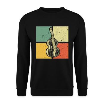 Double bass Double bass player Double bass player - Unisex Sweatshirt - black - Front - Alina (178cm) & Michal (187cm)