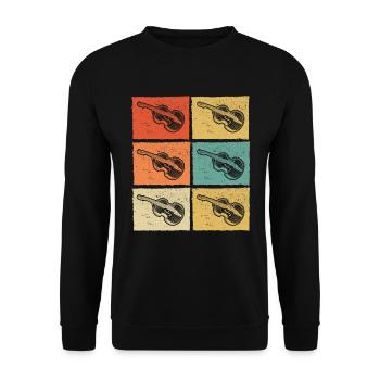 Double bass Double bass player Double bass player - Unisex Sweatshirt - black - Front - Alina (178cm) & Michal (187cm)