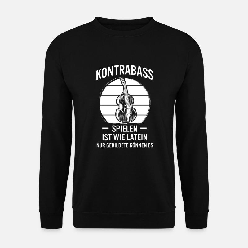 Kontrabass Kontrabassspieler Kontrabassist - Unisex Pullover - Schwarz