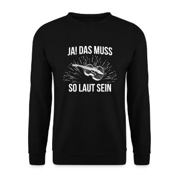 Kontrabass Kontrabassspieler Kontrabassist - Unisex Pullover - Schwarz - Vorne - Alina (178cm) & Michal (187cm)