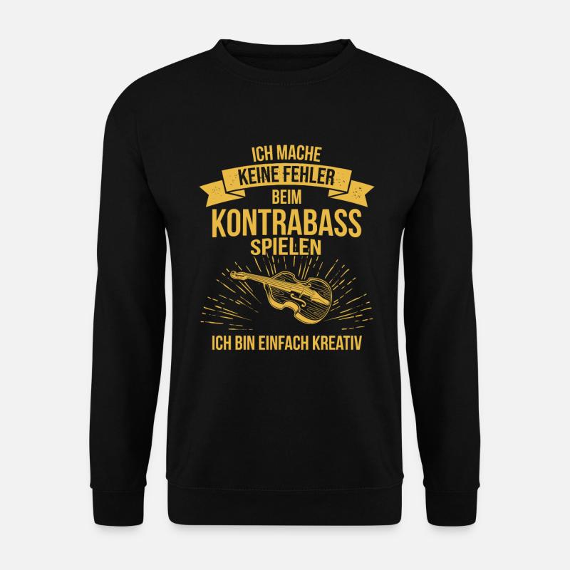 Kontrabass Kontrabassspieler Kontrabassist - Unisex Pullover - Schwarz