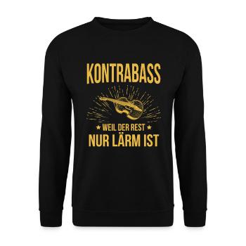 Kontrabass Kontrabassspieler Kontrabassist - Unisex Pullover - Schwarz - Vorne - Alina (178cm) & Michal (187cm)