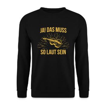 Kontrabass Kontrabassspieler Kontrabassist - Unisex Pullover - Schwarz - Vorne - Alina (178cm) & Michal (187cm)