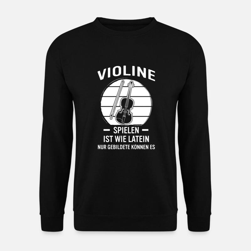 Geige Violine Geiger Violinist - Unisex Pullover - Schwarz