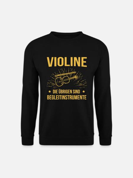 Geige Violine Geiger Violinist - Unisex Pullover - Schwarz