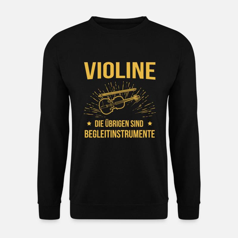 Geige Violine Geiger Violinist - Unisex Pullover - Schwarz