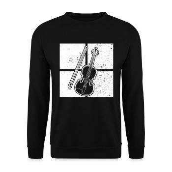 Violon Violoniste Violoniste - Sweat-shirt Unisexe - noir - Devant - Alina (178cm) & Michal (187cm)