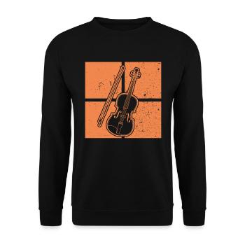 Violon Violoniste Violoniste - Sweat-shirt Unisexe - noir - Devant - Alina (178cm) & Michal (187cm)
