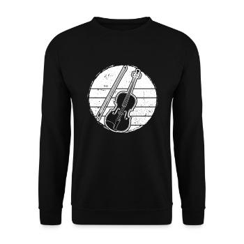 Violon Violoniste Violoniste - Sweat-shirt Unisexe - noir - Devant - Alina (178cm) & Michal (187cm)