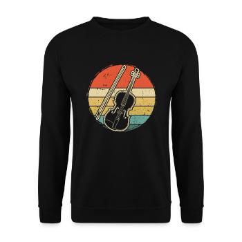 Violon Violoniste Violoniste - Sweat-shirt Unisexe - noir - Devant - Alina (178cm) & Michal (187cm)